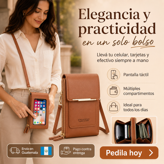 TouchGo™: la cartera crossbody que simplifica tu día.