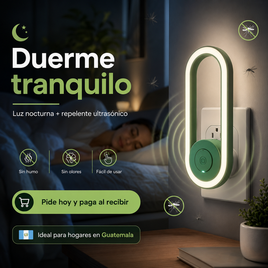 Repelente Ultrasónico con Luz Nocturna