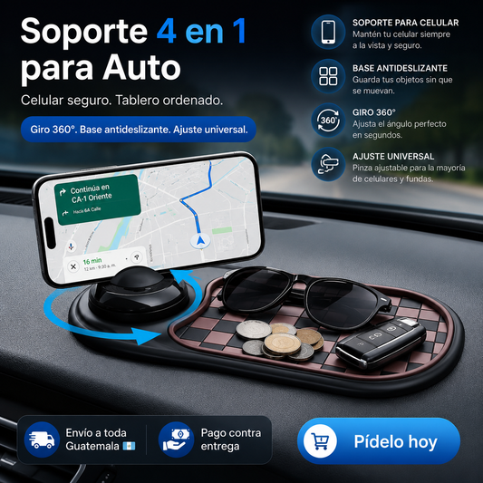 Soporte Antideslizante 4 en 1 para Carro