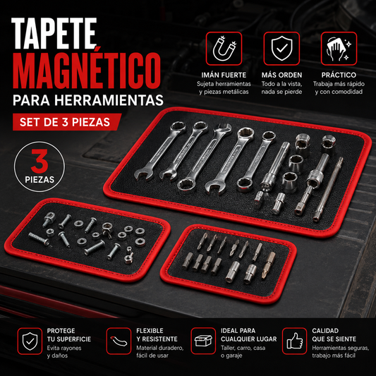 Tapete Magnético para Herramientas 3 Piezas