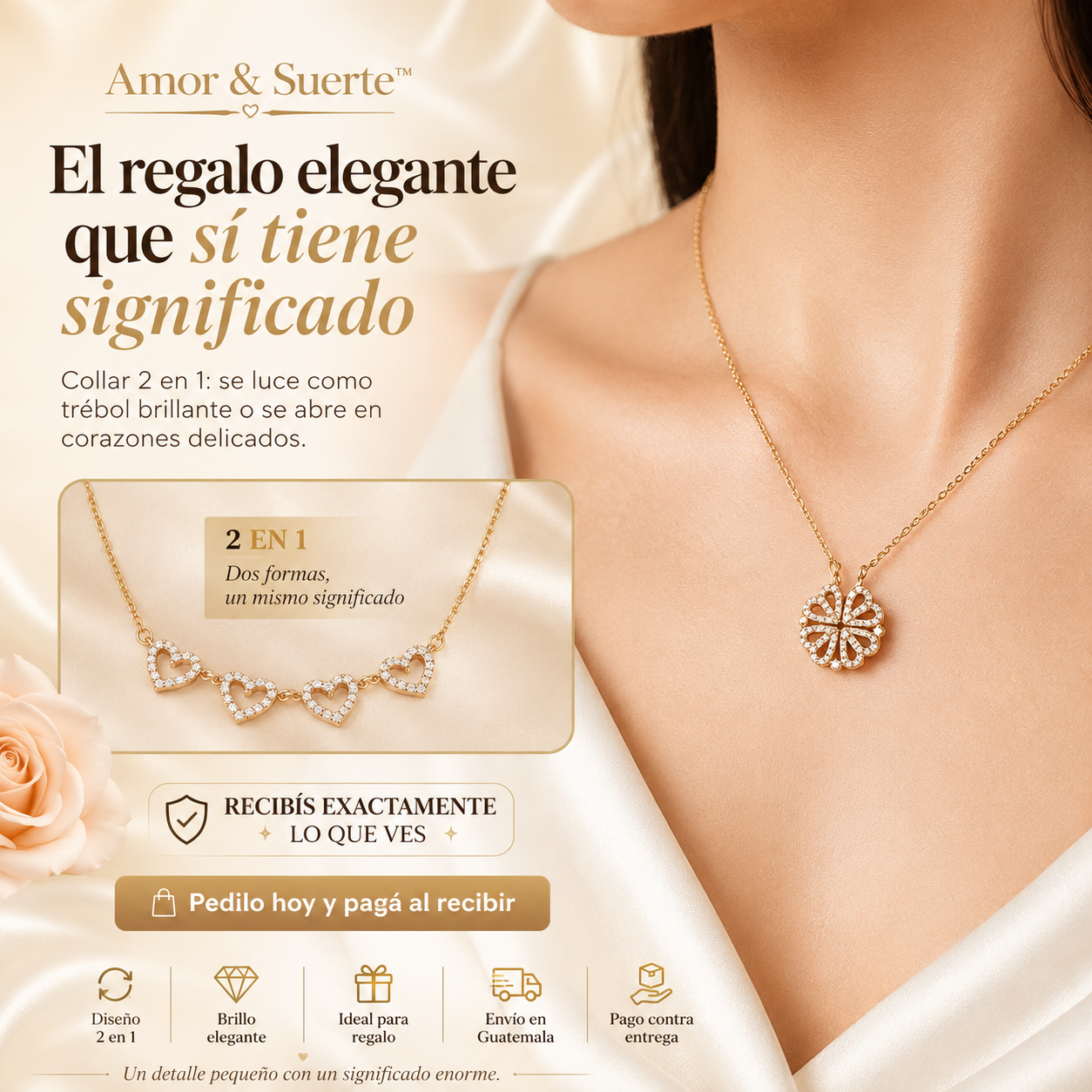 Collar Amor & Suerte™ 2 en 1
